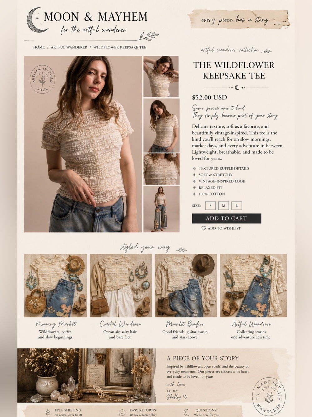 Blue Velvet Wildflower Keepsake Tee New for fall 26